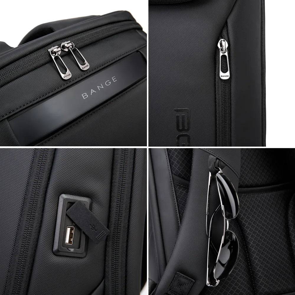 USB Charging Waterproof Laptop Backpack 17" – Travel & Business Bag for Men