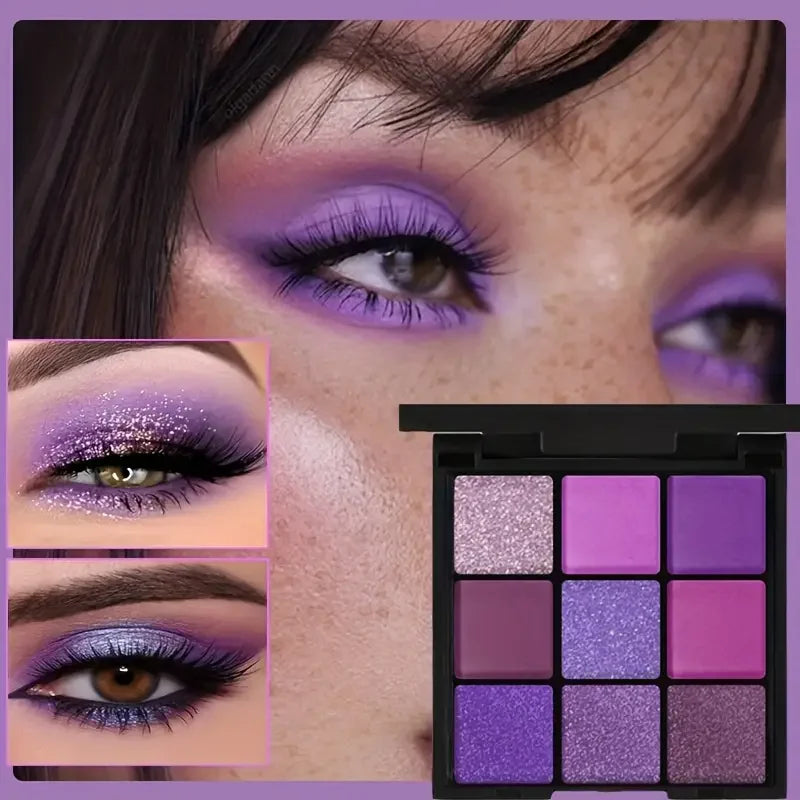 ✨ 9-Color Pearly Matte Eyeshadow Palette – Vibrant & Long-Lasting ✨