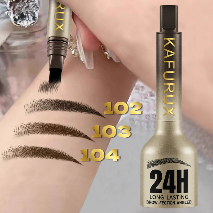 ✨ Angled Square Brush – Microblade Brow Effect 💖 Long-lasting Eyebrow Dye ⏰
