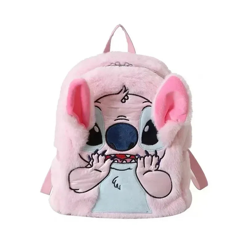 Disney New Stitch Plush Backpack – 3D Cartoon Mini Backpack for Women & Kids, Large Capacity