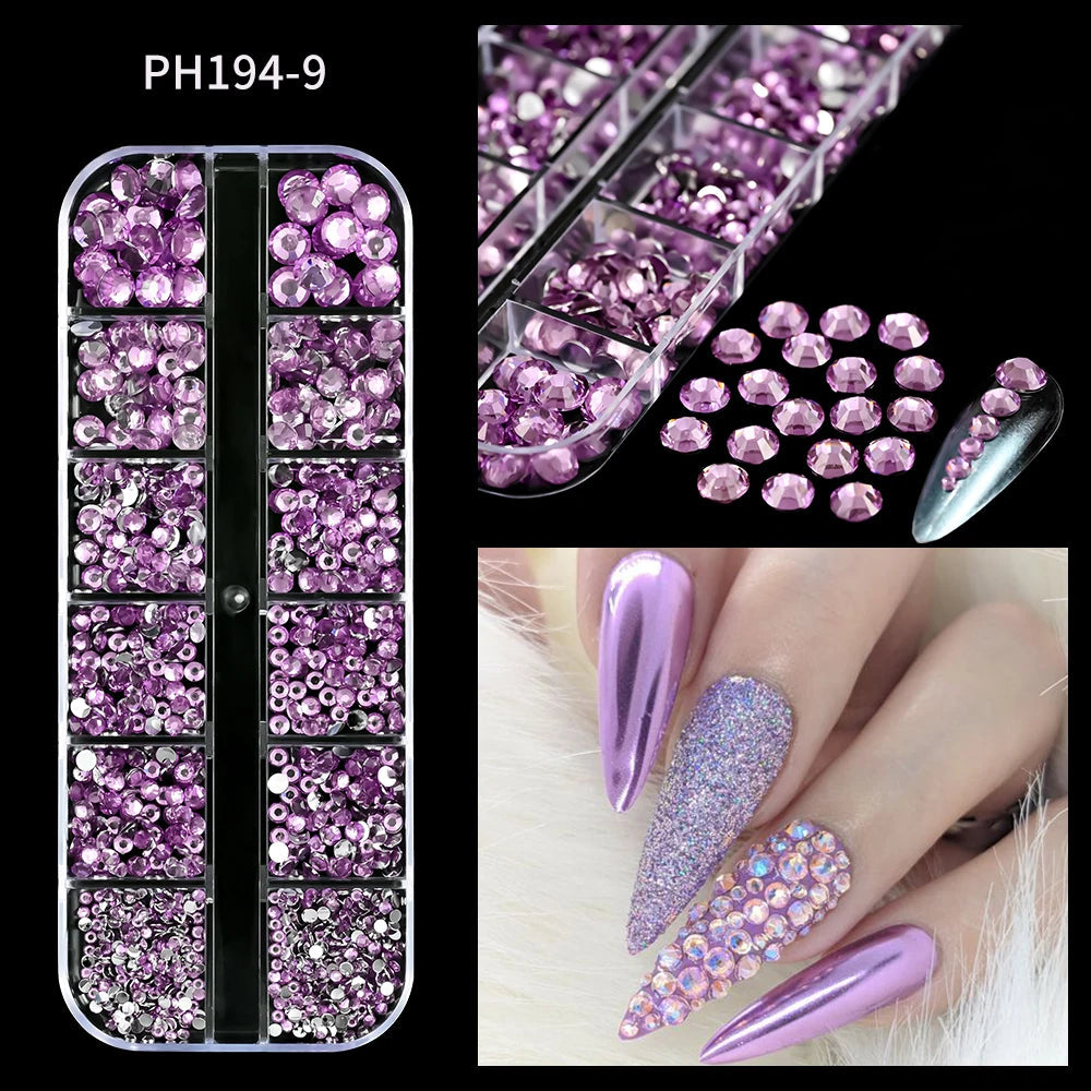 🌊✨ 12Grids Ocean Gold Nail Art Charms | Shell, Seahorse, Starfish & Pearl Gems 🐚🦄 Shop1103833347 Store
