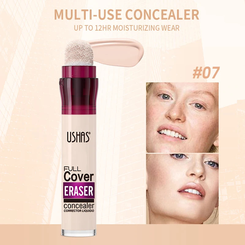 ✨ 12 Color Liquid Concealer 🎨 Moisturizing Rotating Sponge Head 🌀 Long-Lasting Lightweight Multi-Use Foundation Stone's Store