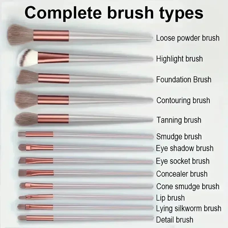 Professional Soft Makeup Brush Set – Fluffy Foundation, Powder, Eyeshadow & Blending Brushes