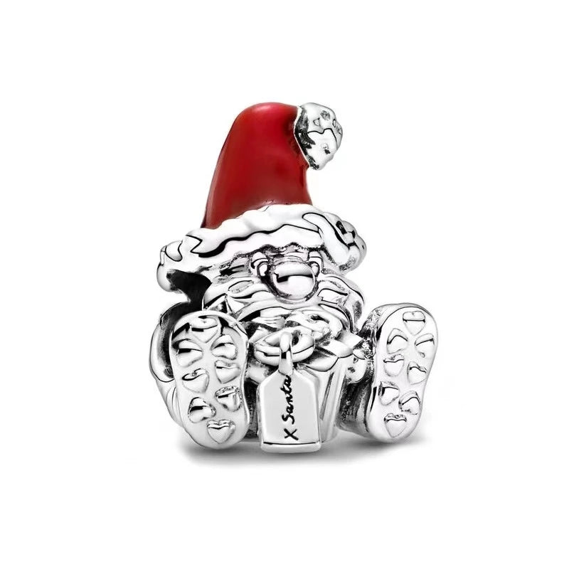 ✨ 925 Silver Christmas Charms – 🍪 Gingerbread, 🦌 Elk & ⛄ Snowman | Pandora-Style Bracelet Compatible