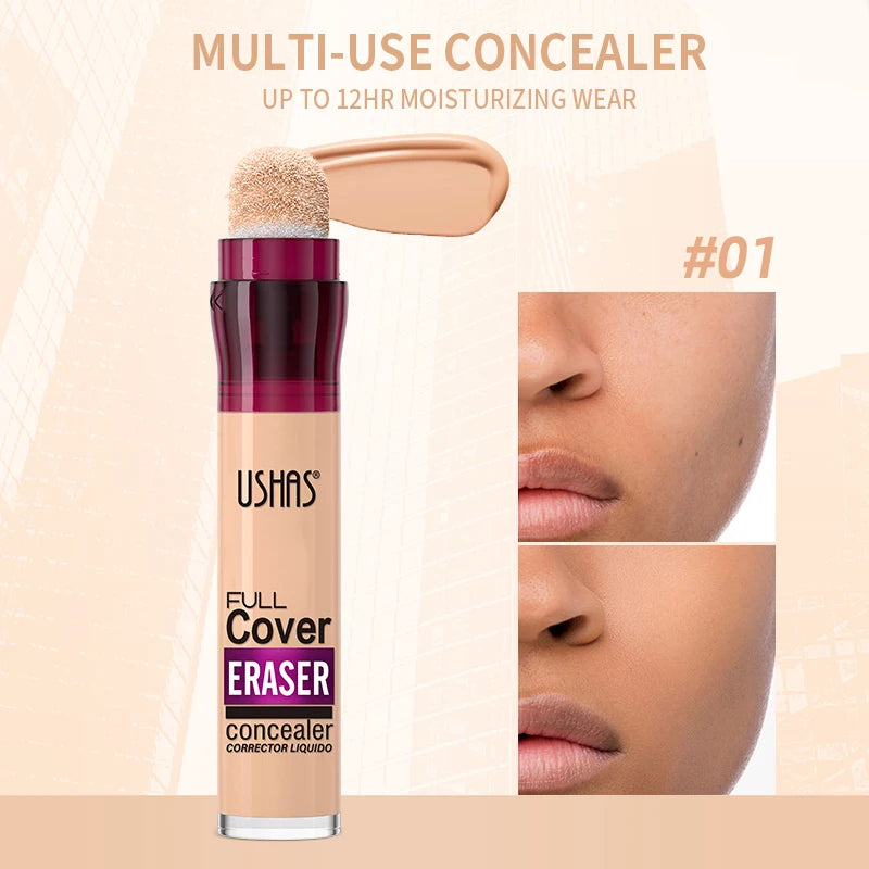 ✨ 12 Color Liquid Concealer 🎨 Moisturizing Rotating Sponge Head 🌀 Long-Lasting Lightweight Multi-Use Foundation Stone's Store
