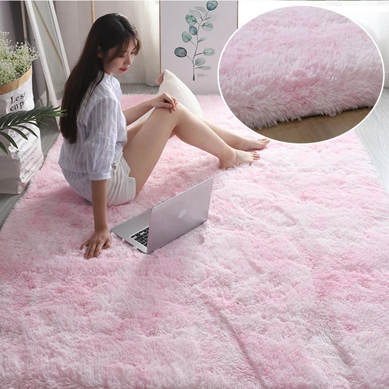 RainbowCloud Plush Rug – Ultra-Soft, Vibrant & Cozy Home Comfort