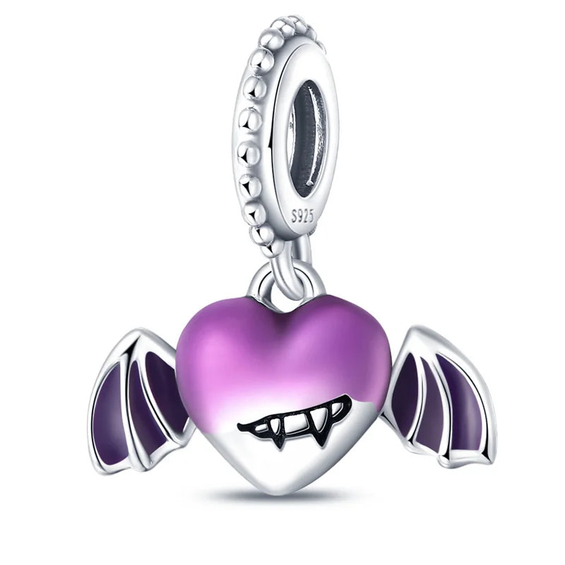 ✨ 925 Sterling Silver Halloween Charms – 🧙♀️ Witch, 💀 Skeleton, 👻 Ghost & 🎃 Pumpkin | Pandora-Style Bracelet Compatible