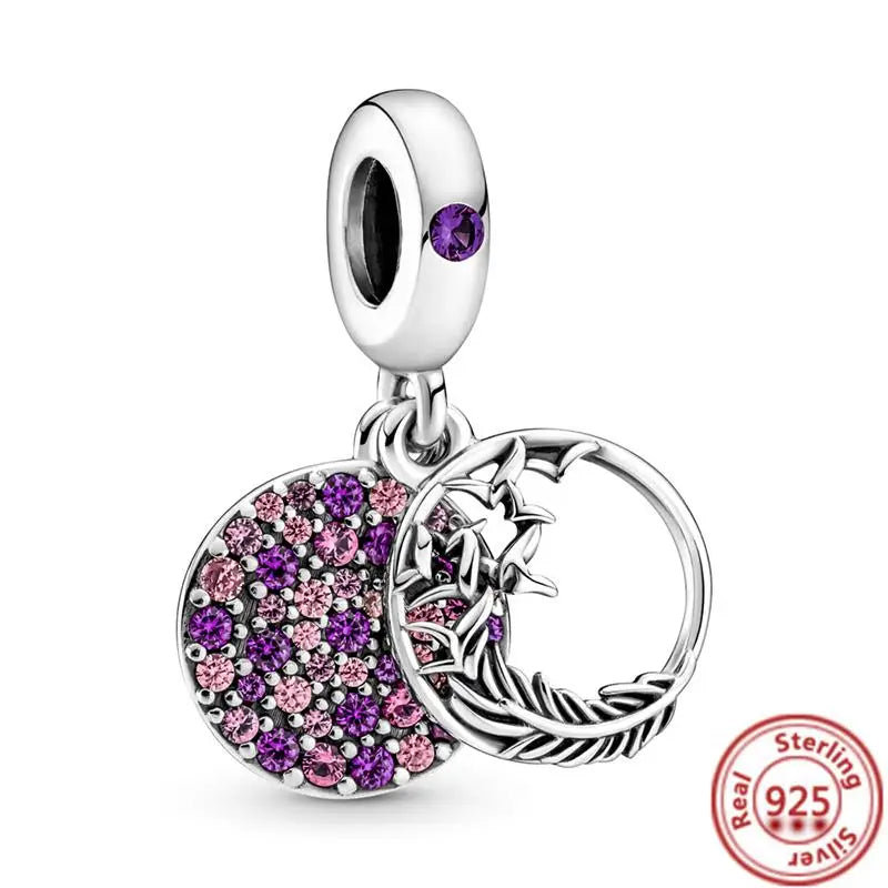 ✨ 925 Silver Winter Charms – ❄️ Snowflake, 🌸 Pansy Flower & 🦋 Blue Butterfly | Pandora-Style Bracelet Compatible