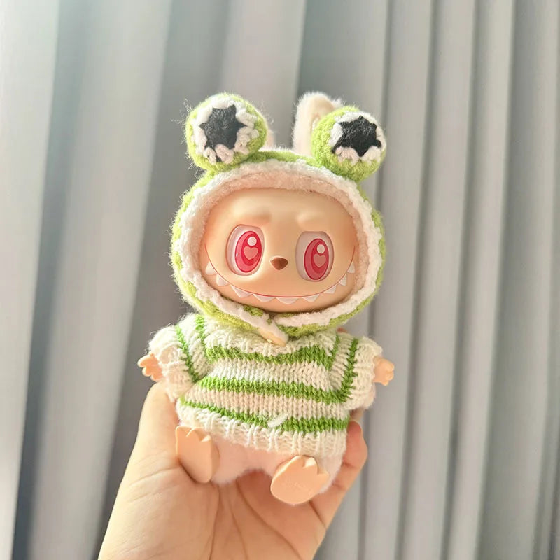 Labubu 17cm Kawaii Plush Doll Outfit – Kpop EXO Pumpkin Set Accessories