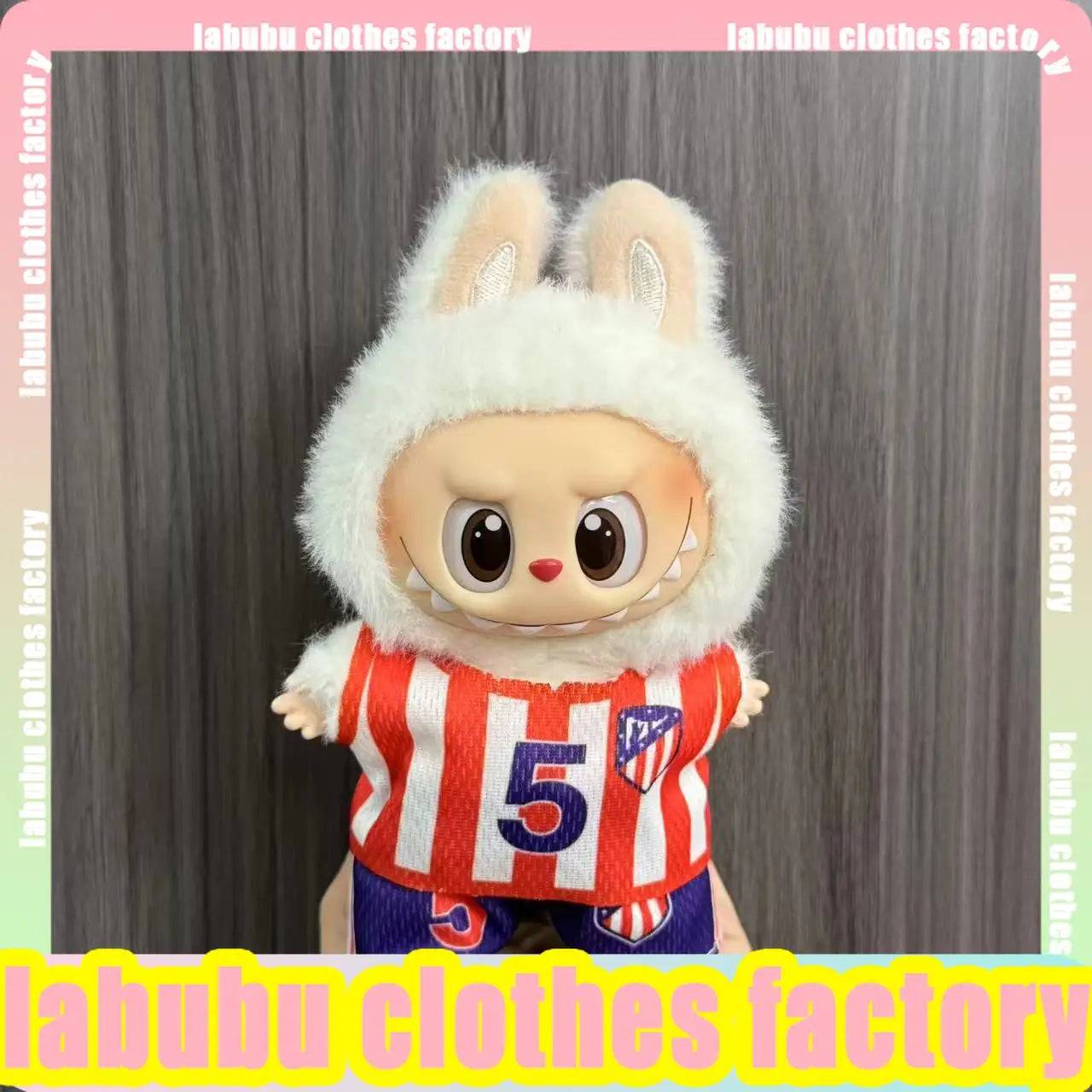 Labubu Anime Sports Jersey – Clothes for 15/17cm V1 & V2 Dolls