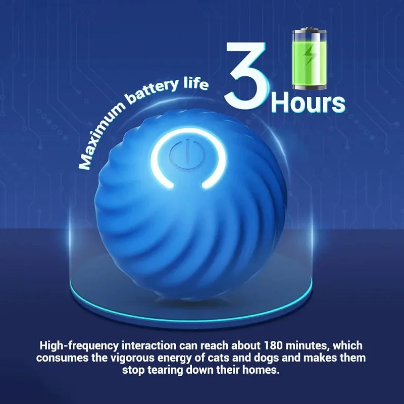 Automatic Bouncing Dog Toy Ball – USB Smart Rolling Chew Ball for Puppies