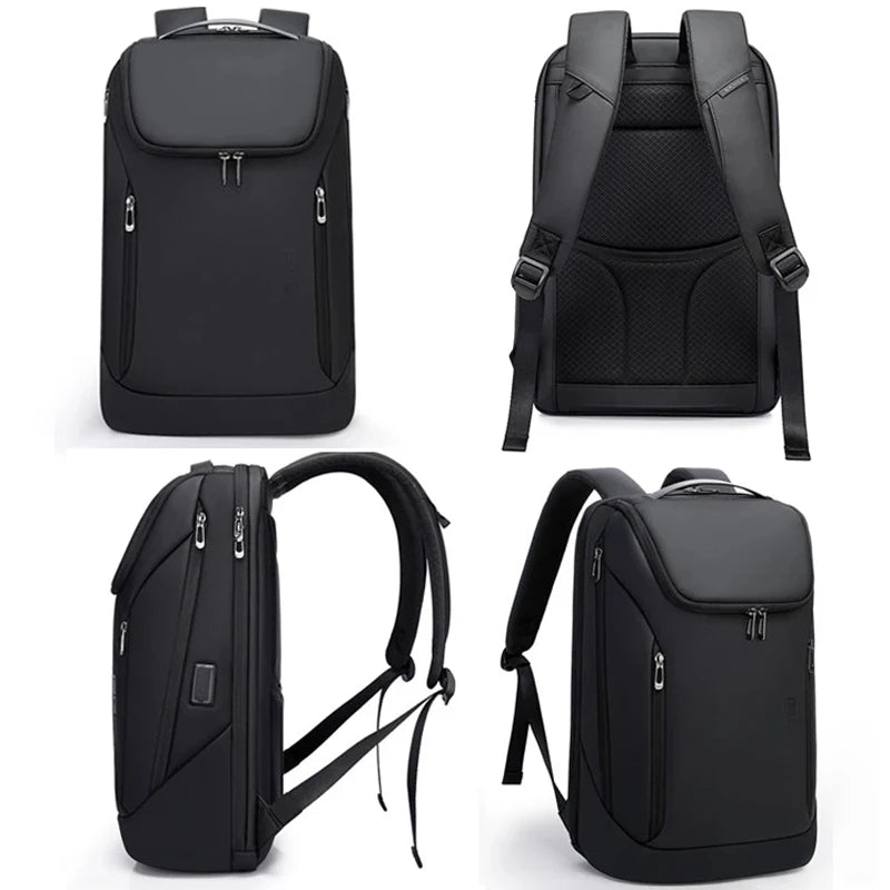 USB Charging Waterproof Laptop Backpack 17" – Travel & Business Bag for Men