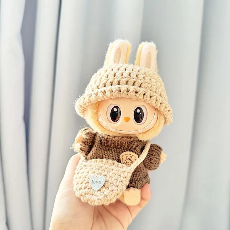 Labubu 17cm Kawaii Plush Doll Outfit – Kpop EXO Pumpkin Set Accessories