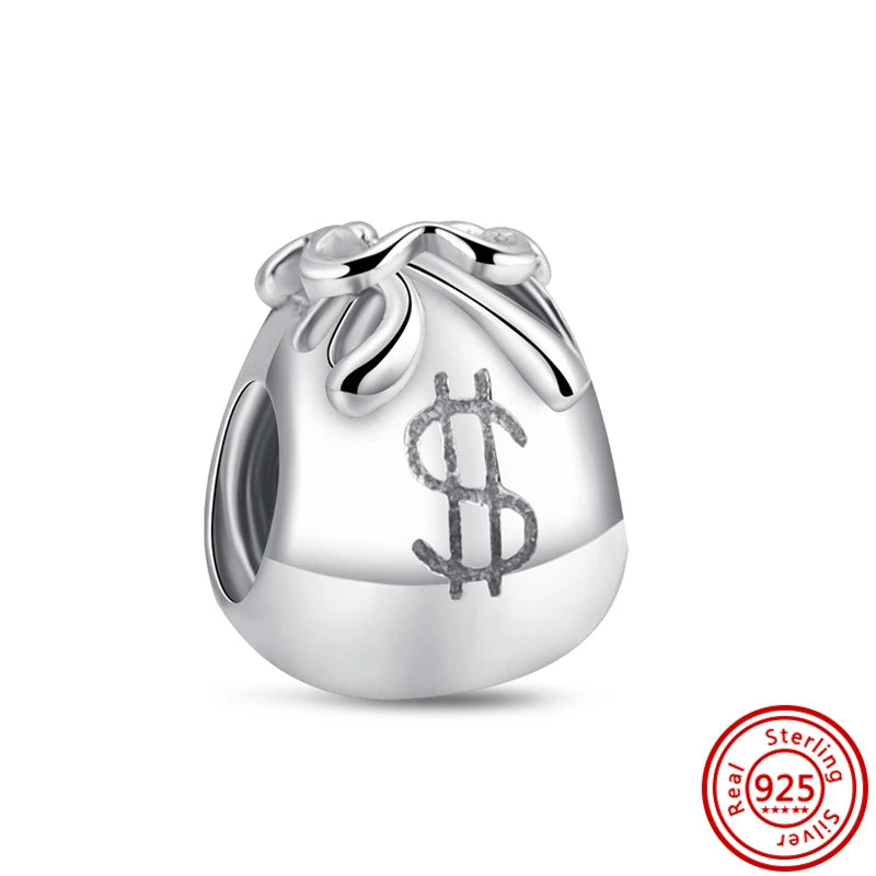 ✨ 925 Silver Sparkling Charms – ❄️ Snowflake, 🌿 Herbarium, 😇 Angel Wings & ❤️ Heart | Pandora-Style Bracelet Compatible