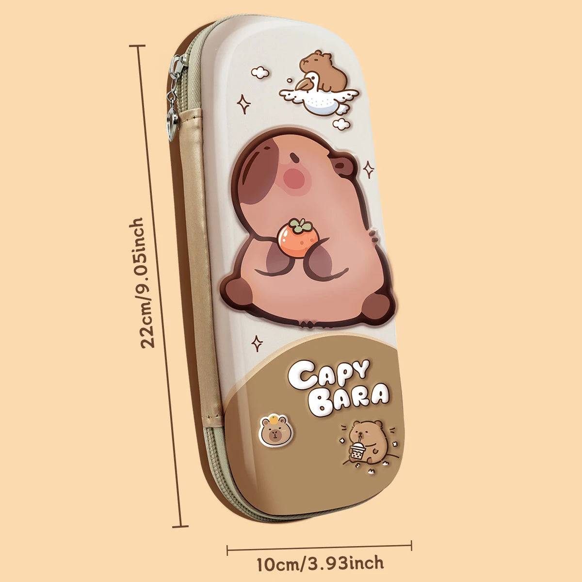 Kawaii Capybara 3D Pencil Case – Cute Large Capacity EVA Stationery Box