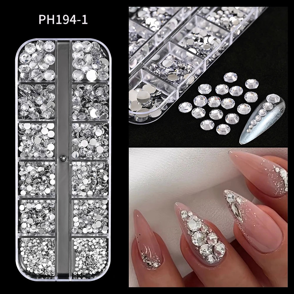 🌊✨ 12Grids Ocean Gold Nail Art Charms | Shell, Seahorse, Starfish & Pearl Gems 🐚🦄 Shop1103833347 Store
