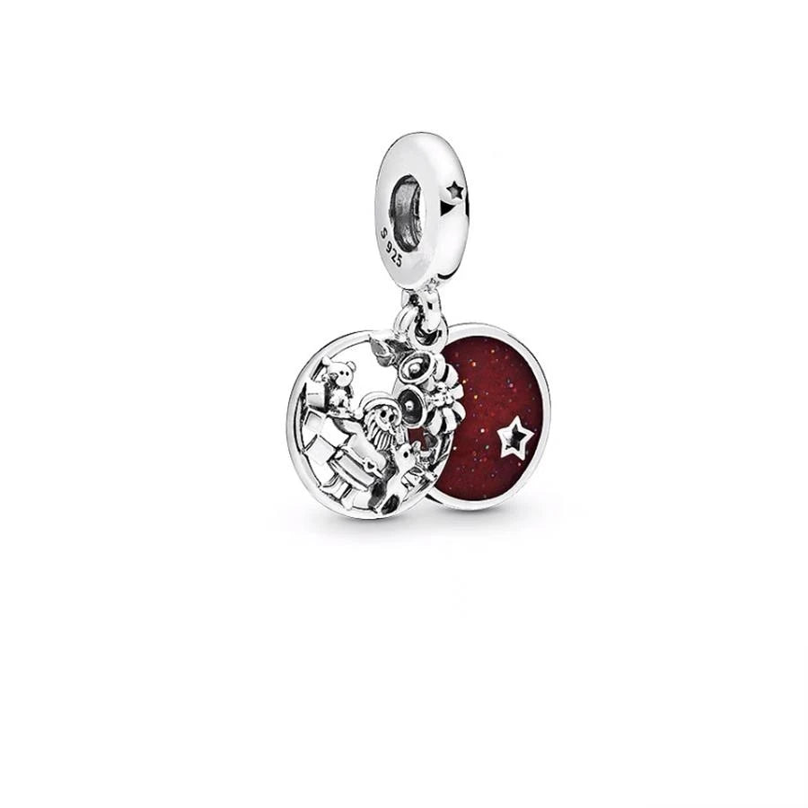 ✨ 925 Silver Christmas Charms – 🍪 Gingerbread, 🦌 Elk & ⛄ Snowman | Pandora-Style Bracelet Compatible