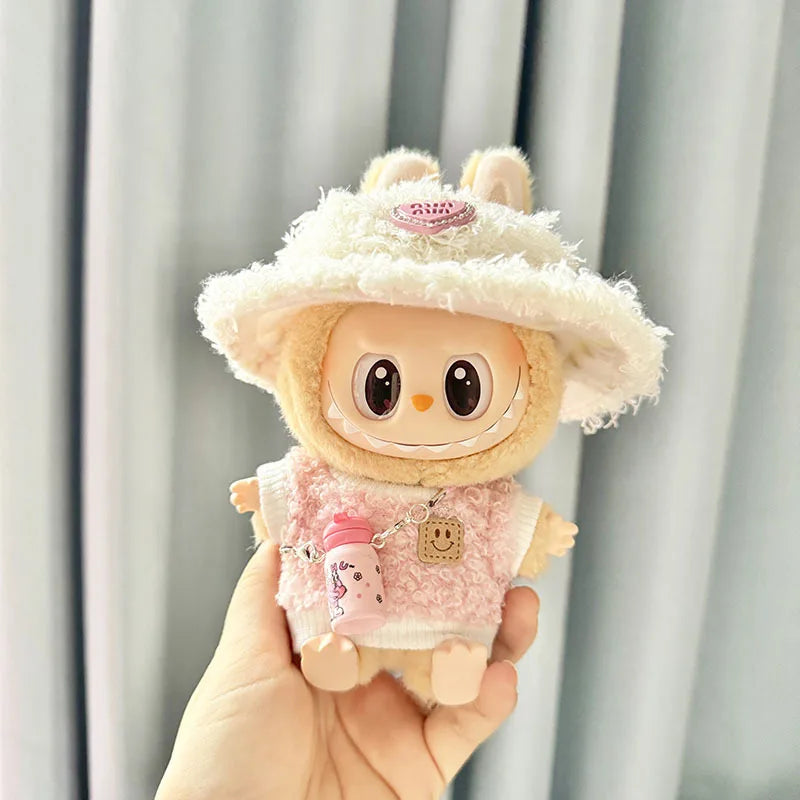 Labubu 17cm Kawaii Plush Doll Outfit – Kpop EXO Pumpkin Set Accessories