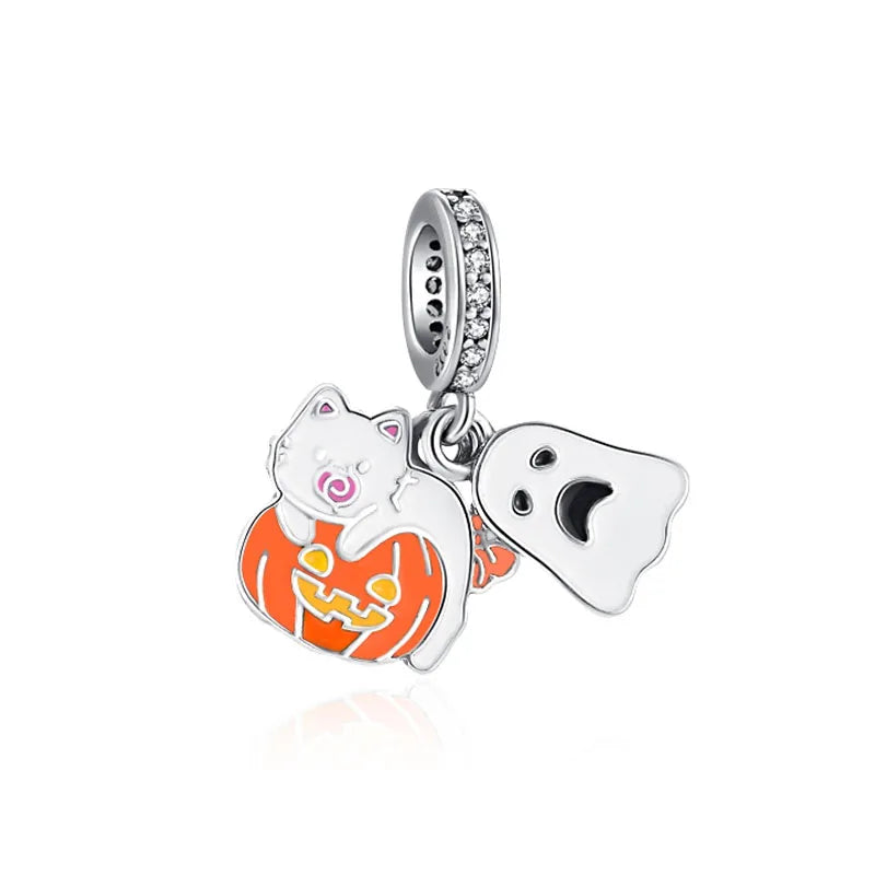 ✨ 925 Silver Halloween Charms – Pumpkin, Witch, Doll, Bone, Mummy & Candy | Pandora-Style Bracelet Compatible