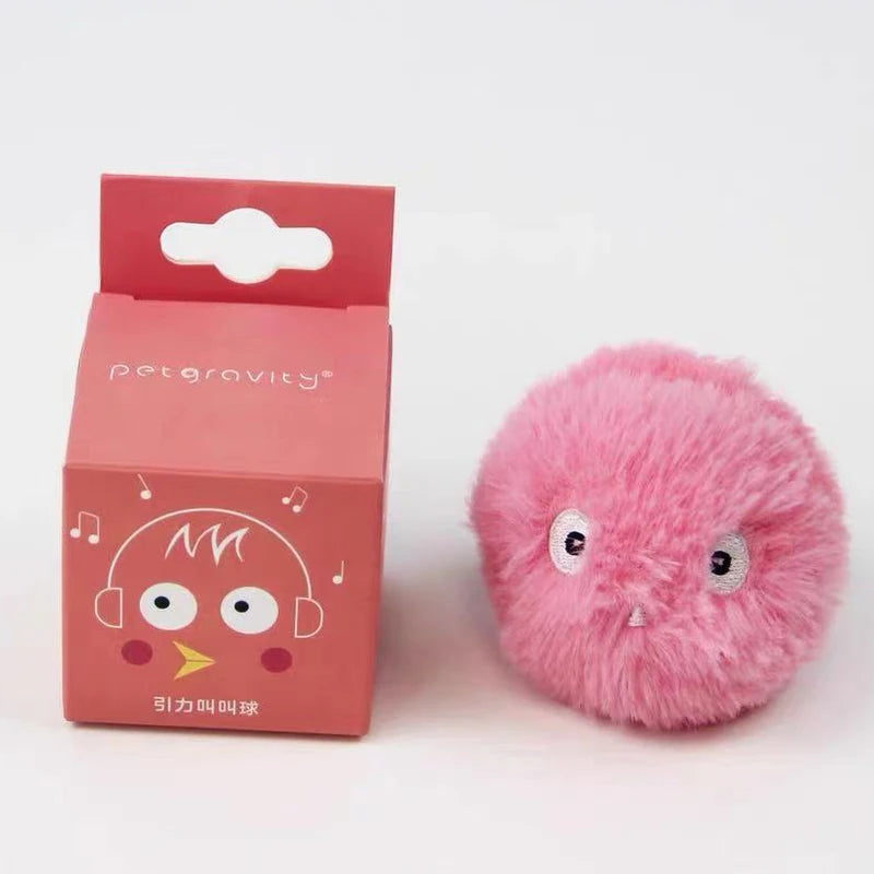 Interactive Plush Cat Toy Ball with Sound & Catnip – Smart Training Toy 5cm