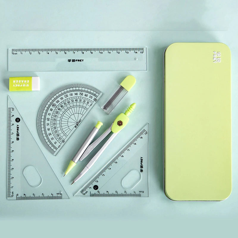 🎓 Multi-function Geometric Drawing Ruler – Transparent