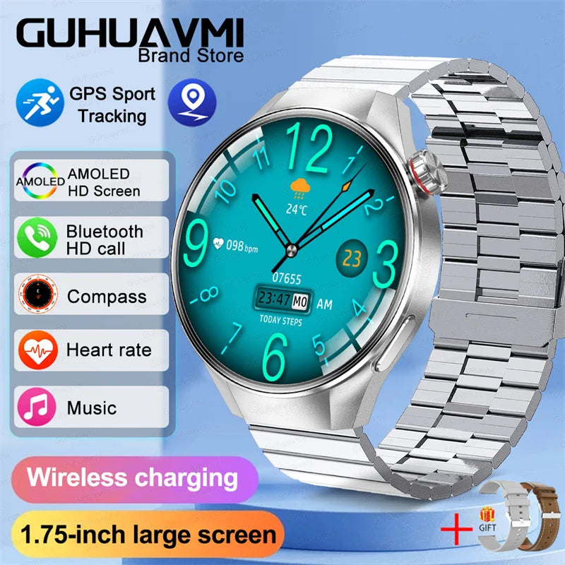 2025 New Huawei GT5 Pro Smart Watch for Men – HD AMOLED, GPS, Heart Rate & Bluetooth Call