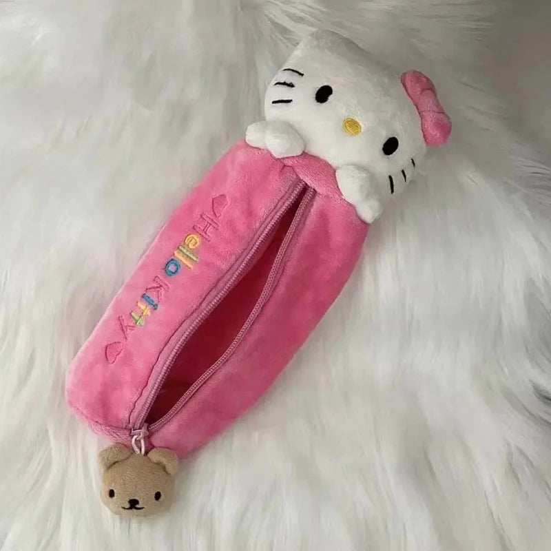 Kawaii Pink Hello Kitty Pencil Bag – Cute Cat Stationery Box for Girls