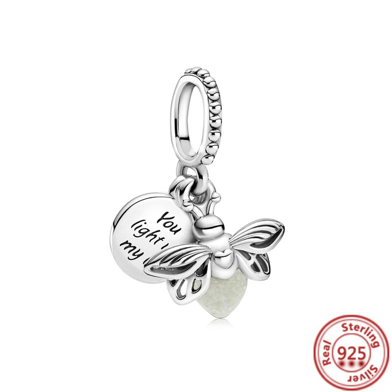 ✨ 925 Silver Winter Charms – ❄️ Snowflake, 🌸 Pansy Flower & 🦋 Blue Butterfly | Pandora-Style Bracelet Compatible
