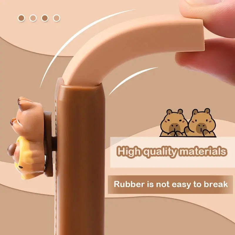 🖌️🧽🐾 Kawaii Push-Pull Capybara Eraser – Soft, Clean & Mess-Free School Supplies! Enjoyment Learning Stationery Store