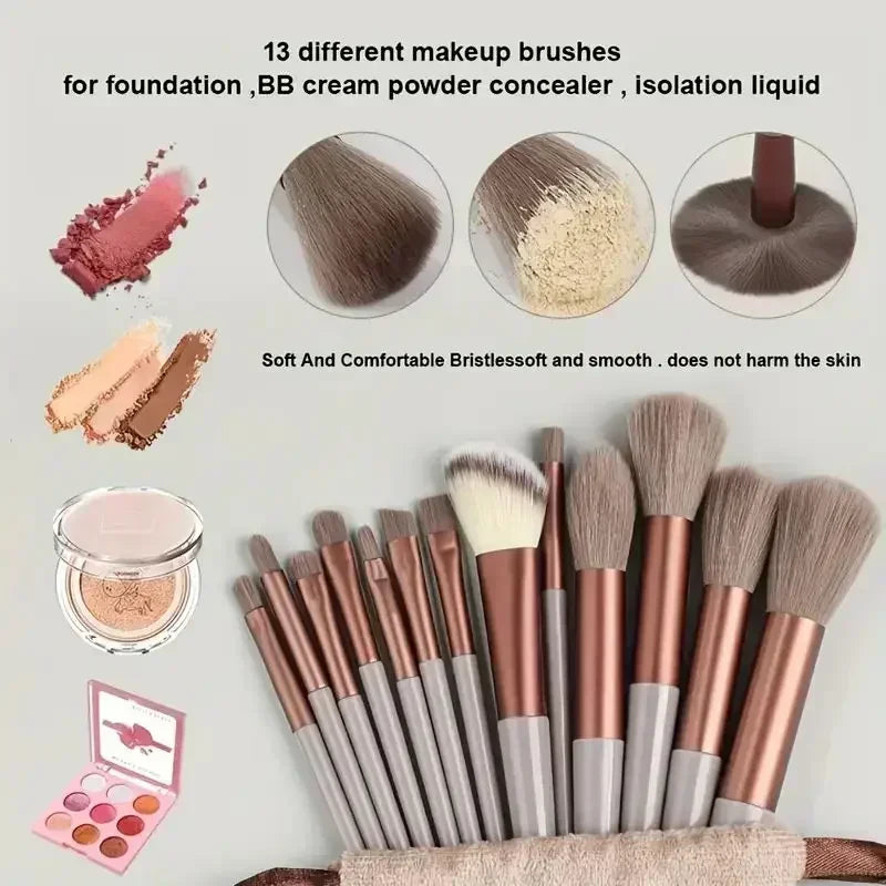Professional Soft Makeup Brush Set – Fluffy Foundation, Powder, Eyeshadow & Blending Brushes