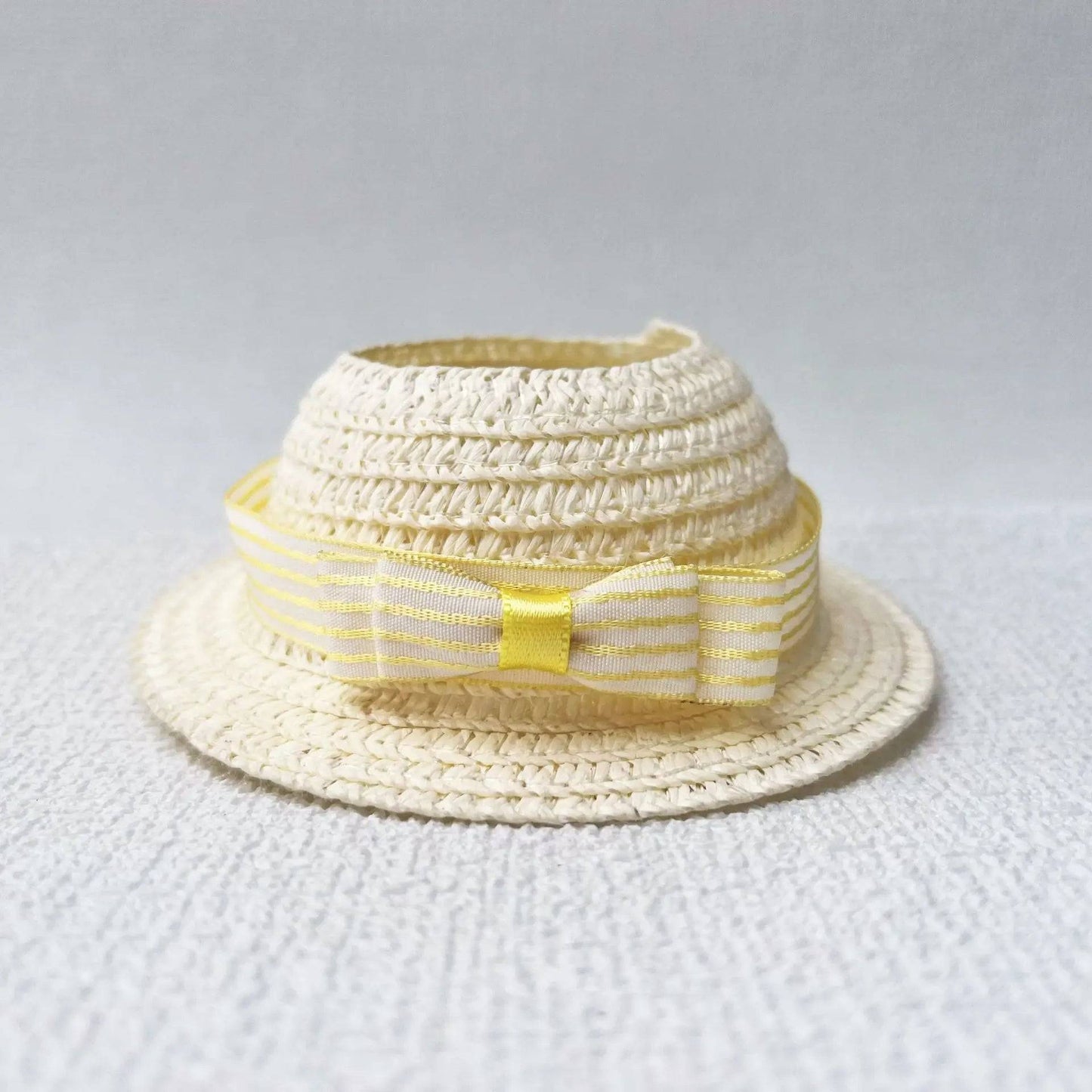 Labubu Summer Elegant Straw Hat – 15/17cm Hawaiian Doll Accessory