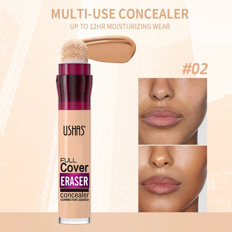 ✨ 12 Color Liquid Concealer 🎨 Moisturizing Rotating Sponge Head 🌀 Long-Lasting Lightweight Multi-Use Foundation Stone's Store
