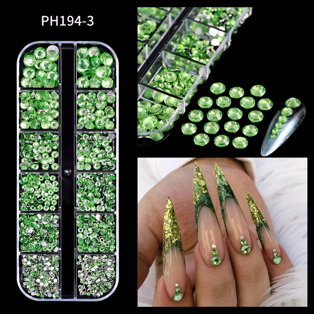 🌊✨ 12Grids Ocean Gold Nail Art Charms | Shell, Seahorse, Starfish & Pearl Gems 🐚🦄 Shop1103833347 Store