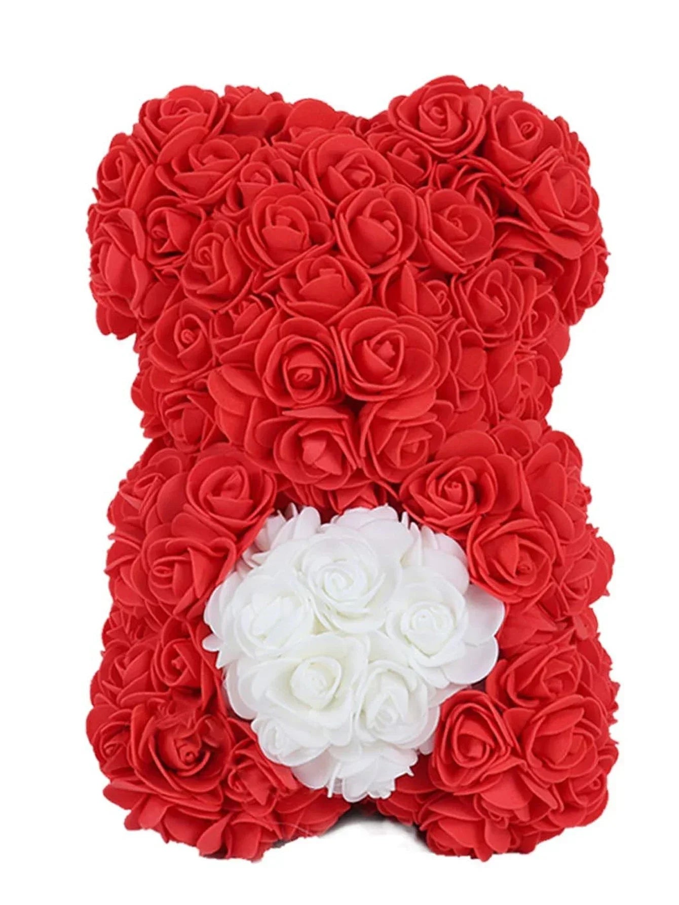 🌹 Rózsa színű plüssmackó művirág – Romantikus évfordulós, Valentin-napi és születésnapi ajándék hölgyeknek 🎁