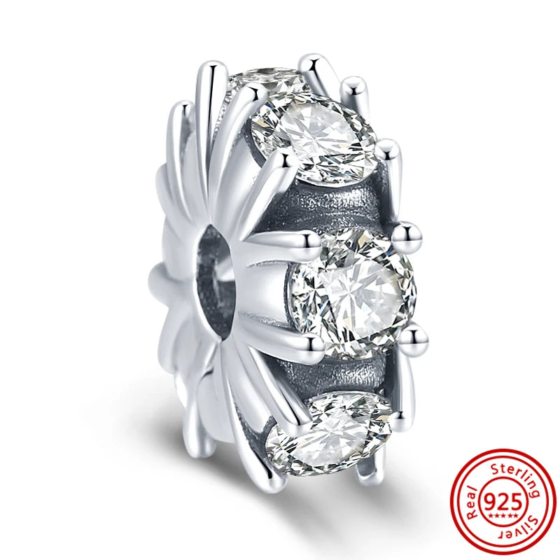 ✨ 925 Silver Sparkling Charms – ❄️ Snowflake, 🌿 Herbarium, 😇 Angel Wings & ❤️ Heart | Pandora-Style Bracelet Compatible
