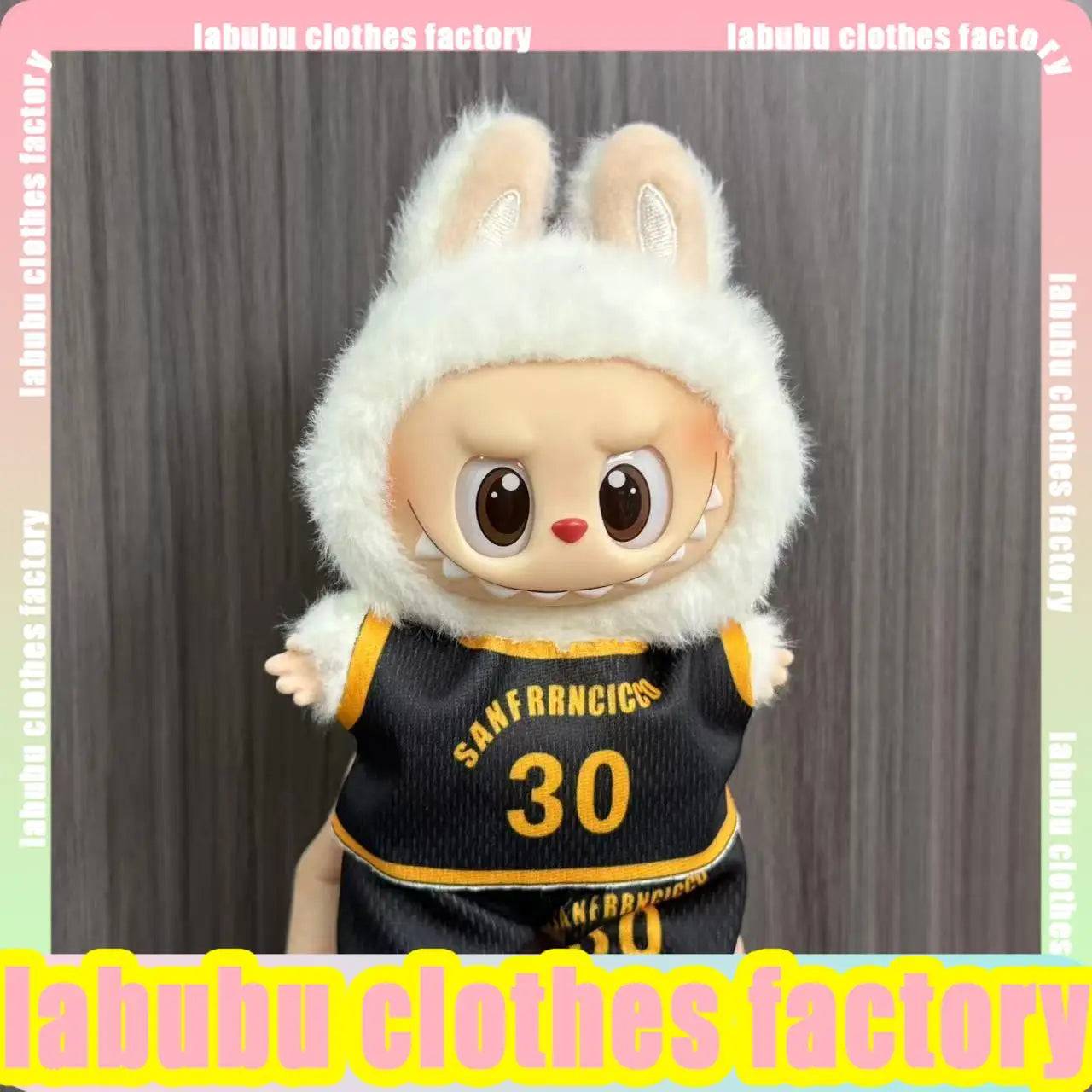 Labubu Anime Sports Jersey – Clothes for 15/17cm V1 & V2 Dolls