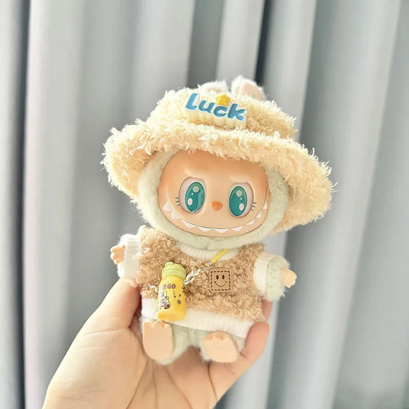 Labubu 17cm Kawaii Plush Doll Outfit – Kpop EXO Pumpkin Set Accessories