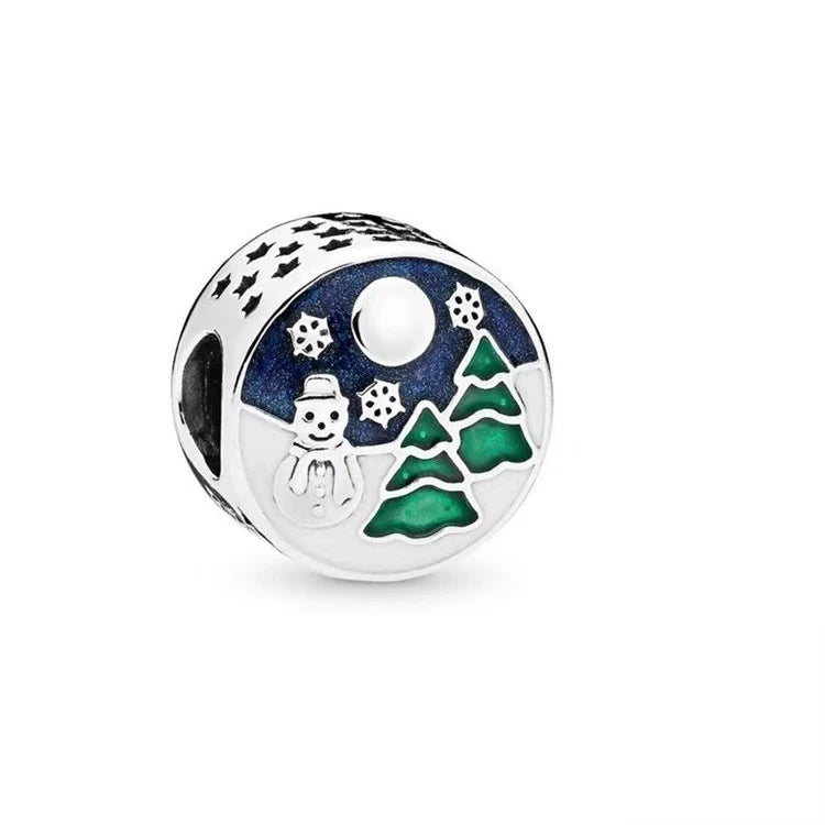 ✨ 925 Silver Christmas Charms – 🍪 Gingerbread, 🦌 Elk & ⛄ Snowman | Pandora-Style Bracelet Compatible
