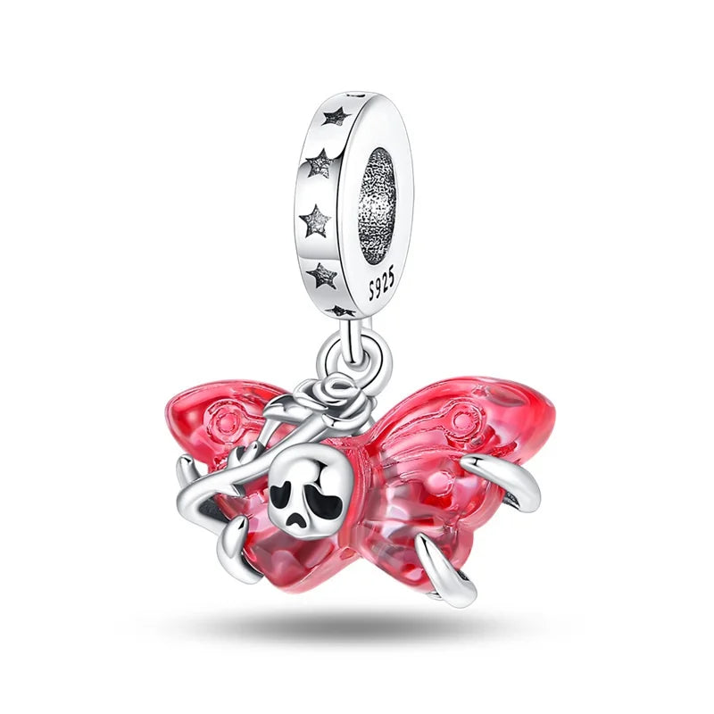 ✨ 925 Sterling Silver Halloween Charms – 🧙♀️ Witch, 💀 Skeleton, 👻 Ghost & 🎃 Pumpkin | Pandora-Style Bracelet Compatible