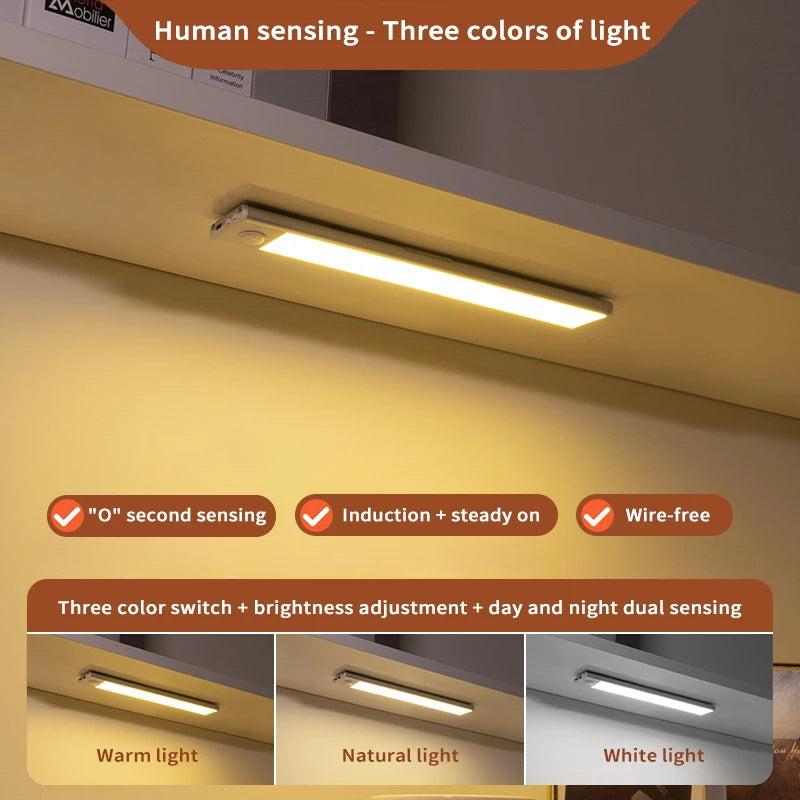 MagniLite Smart Motion-Activated LED Light – Rechargeable, No-Drill, Peel & Stick