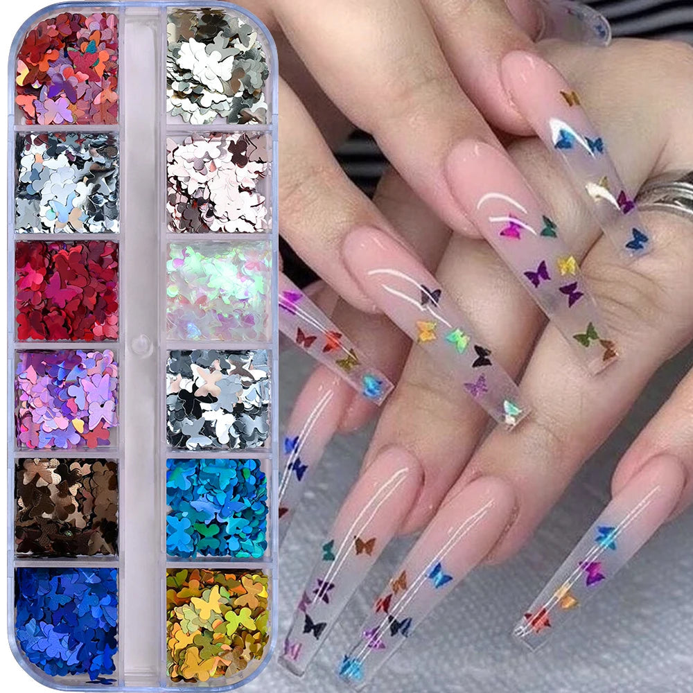 🌊✨ 12Grids Ocean Gold Nail Art Charms | Shell, Seahorse, Starfish & Pearl Gems 🐚🦄 Shop1103833347 Store