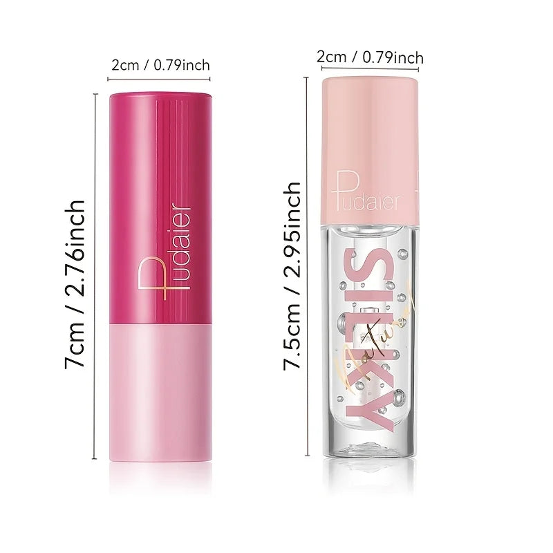 Silky Smooth Lipstick & Nourishing Lip Oil Set – Hydrated, Radiant Lips All Day 💄💧