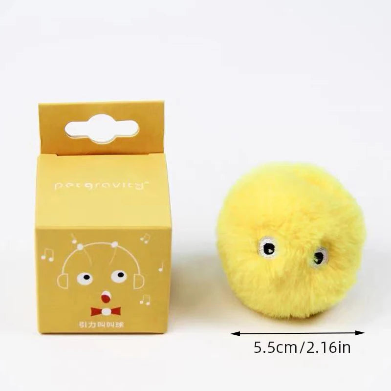 Interactive Plush Cat Toy Ball with Sound & Catnip – Smart Training Toy 5cm