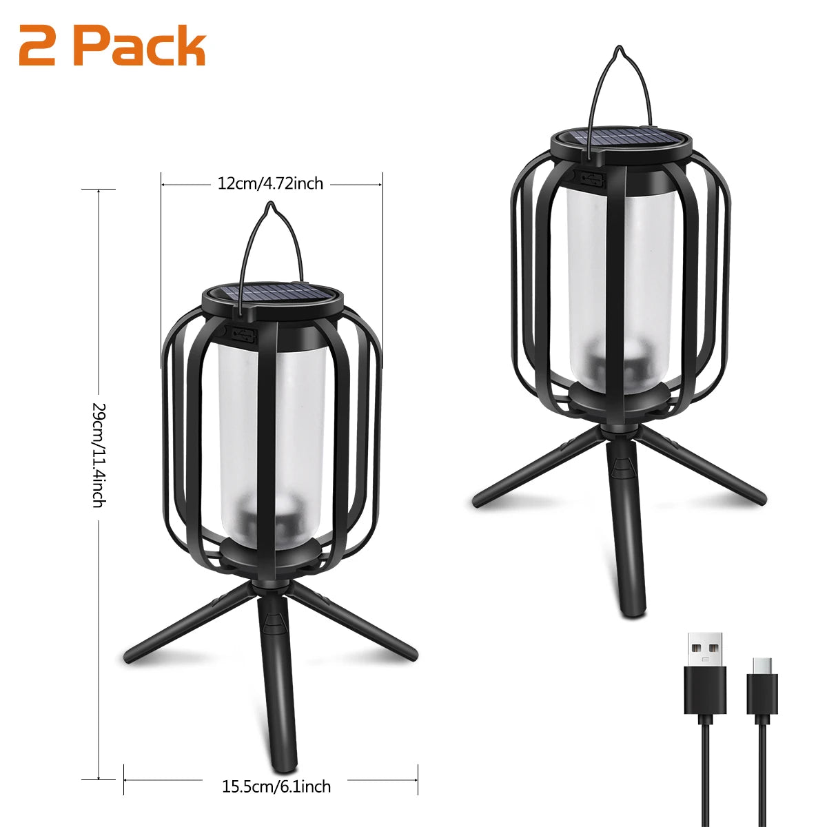 🔥 Flickering Firelight Lantern ✨🌧️ Wireless & Weatherproof Magic for Outdoors! 🌲🏕️ kiwong solar light Store