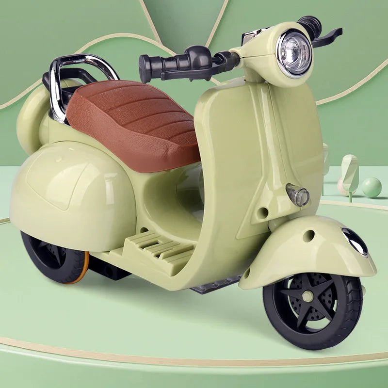 Mini Rotating Simulation Motorcycle Toy for LABUBU Dolls – Fun Stunt Moto for Kids, Birthday Gift