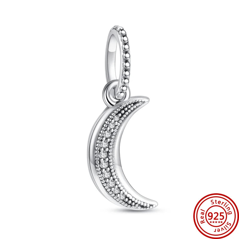 ✨ 925 Silver Sparkling Charms – ❄️ Snowflake, 🌿 Herbarium, 😇 Angel Wings & ❤️ Heart | Pandora-Style Bracelet Compatible