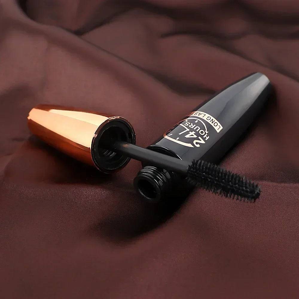 🌟 5D Waterproof Black Silk Fiber Mascara – Lengthening & Curling Eyelash Extension
