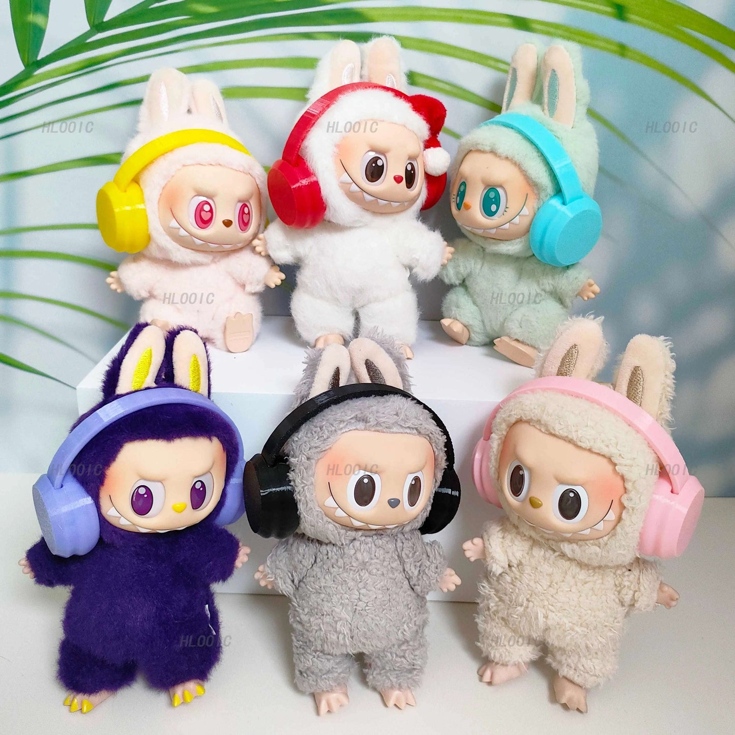 17cm Labubu Fashion Earphone Accessories – 10cm Cotton Doll Earphones in Macaron Colors