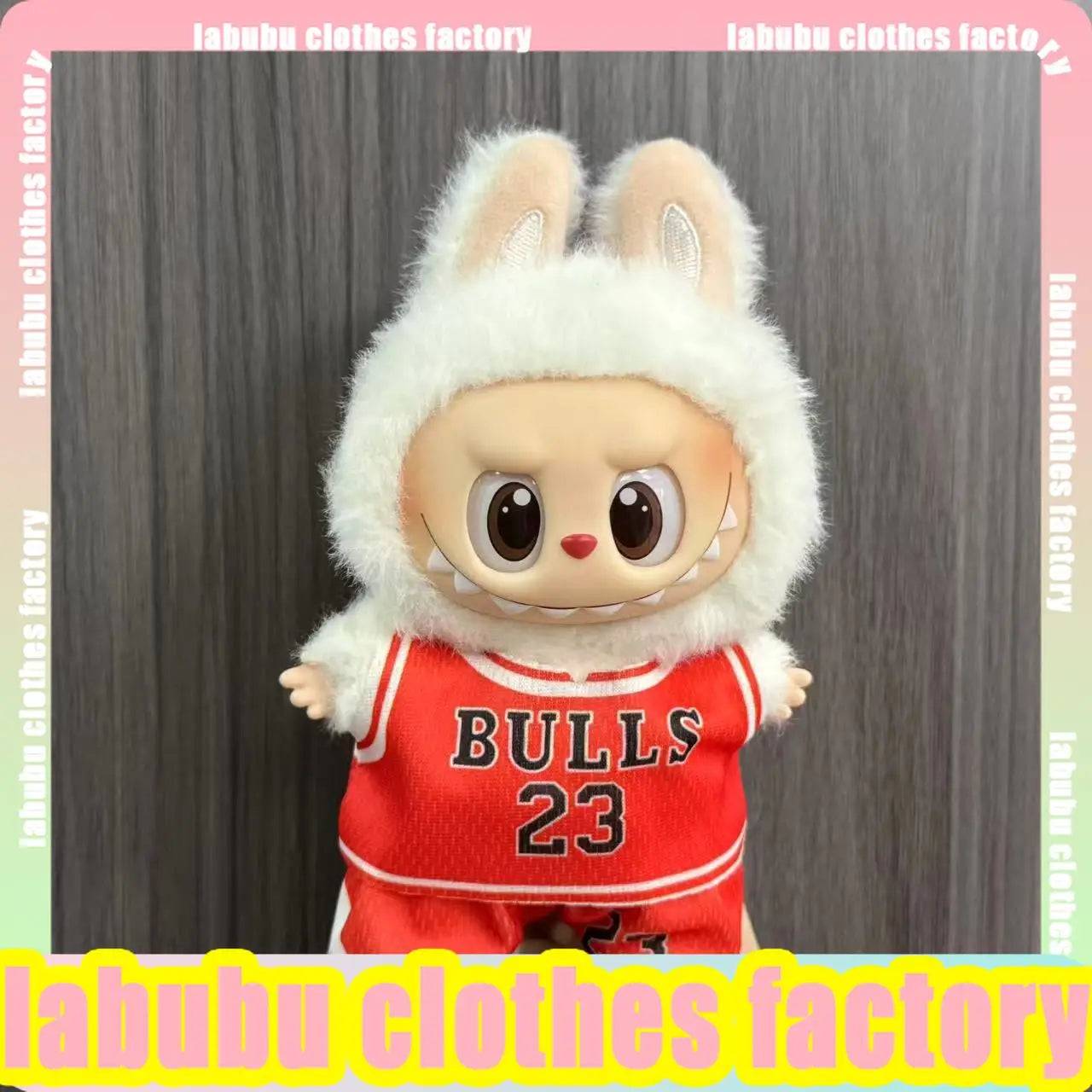 Labubu Anime Sports Jersey – Clothes for 15/17cm V1 & V2 Dolls