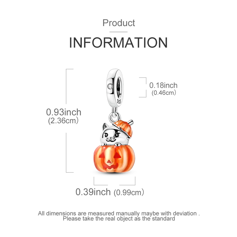 ✨ 925 Sterling Silver Halloween Charms – Witch, Pumpkin & Poison Elements | Pandora-Style Bracelet Compatible